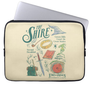 Housse Pour Ordinateur Portable Graphisme en collage aquarelle THE SHIRE™