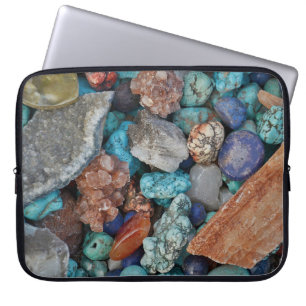 Housse Pour Ordinateur Portable Gravier de pierre coloré texture naturelle