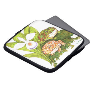 Housse Pour Ordinateur Portable Grenouilles à cornes