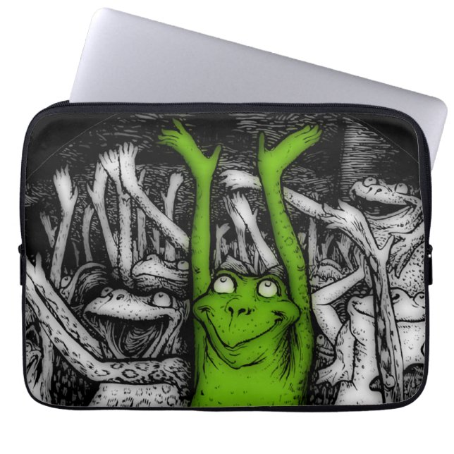 Housse Pour Ordinateur Portable Grenouilles encourageantes (Devant)