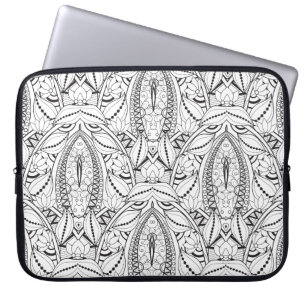 Housse Pour Ordinateur Portable Griffonnage tribal abstrait