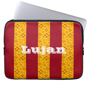 Housse Pour Ordinateur Portable Grilles verticales Zia Soleil Rouge Jaune Nouveau-