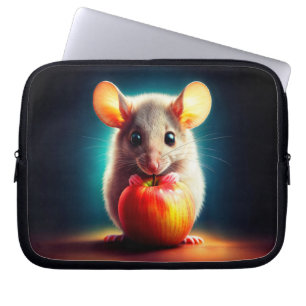 Housse Pour Ordinateur Portable Gris réaliste de souris grises couleurs brillantes