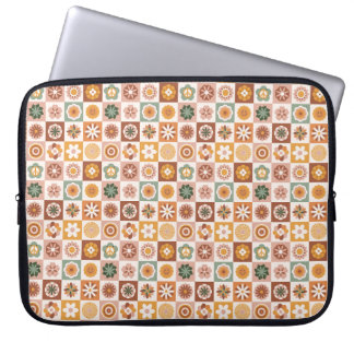 Housse Pour Ordinateur Portable Groovy Retro Floral Checked