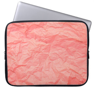 Housse Pour Ordinateur Portable Gros plan de rides roses vieilli avec papier p
