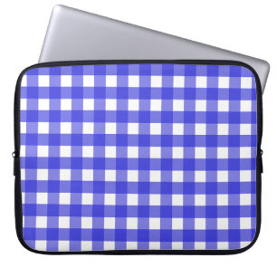 Housse Pour Ordinateur Portable Guingan de bleu royal