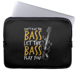 Housse Pour Ordinateur Portable Guitariste Laisser Bass Guitar Anniversaire