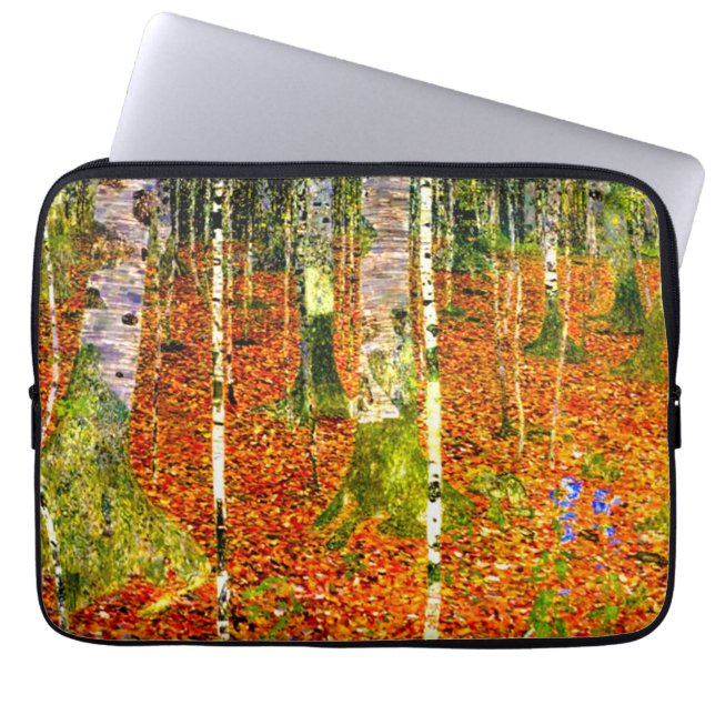 Housse Pour Ordinateur Portable Gustav Klimt Birch Trees (Devant)