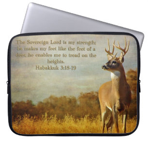 Housse Pour Ordinateur Portable Habakkuk 3:18 Inspirationnel