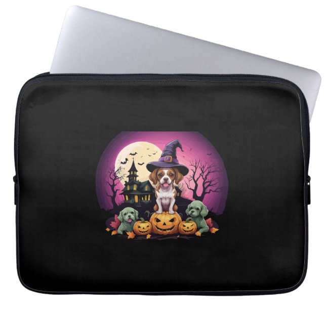 Housse Pour Ordinateur Portable Halloween Dog Fall Lovers (Devant)