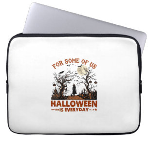 Housse Pour Ordinateur Portable Halloween est tous les jours Sorcière Silhouette P