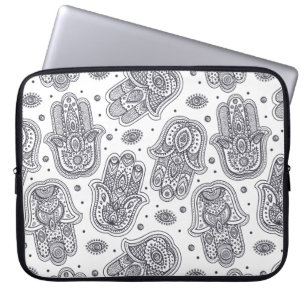 Housse Pour Ordinateur Portable Hamsa tiré par la main inspiré