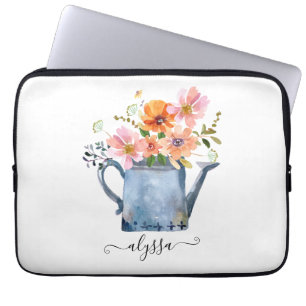 Housse Pour Ordinateur Portable Hand-Painted Watercolor Floral