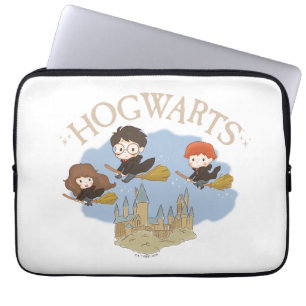 Housse Pour Ordinateur Portable HARRY POTTER™, Hermione, & Ron survolent HOGWARTS™