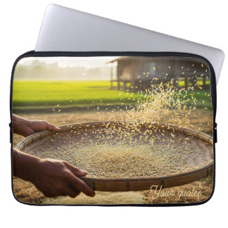 Housse Pour Ordinateur Portable Harvest Grain, Rice Field