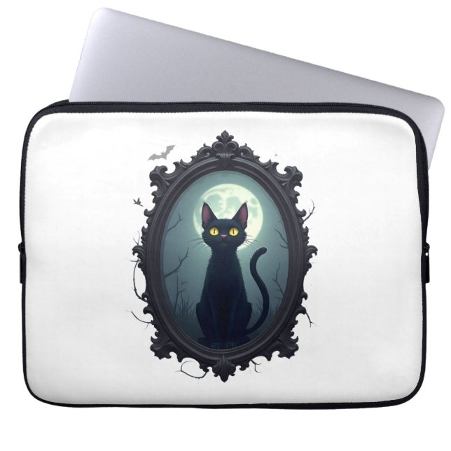 Housse Pour Ordinateur Portable Haunted Cat Mirror (Devant)