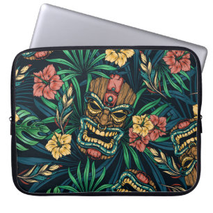 Housse Pour Ordinateur Portable Hawaï Tiki Masque Motif tropical