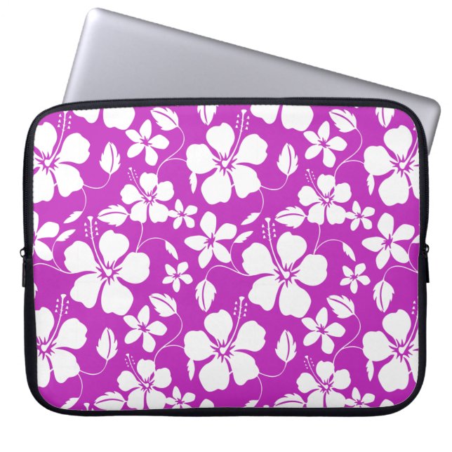 HOUSSE POUR ORDINATEUR PORTABLE HAWAIIAN HULA (HIBISCUS) BERRY (Devant)