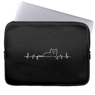 Housse Pour Ordinateur Portable Heartbeat Chat Kitten Love Cadeau féminin