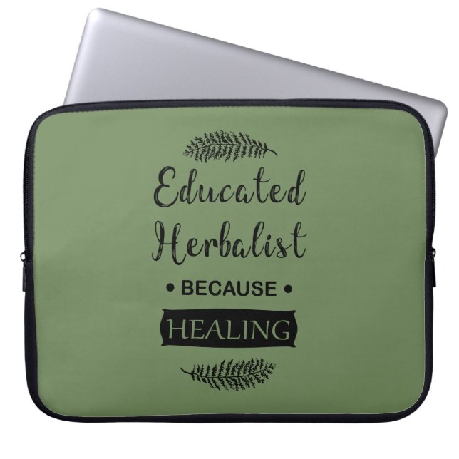 Housse Pour Ordinateur Portable herboriste instruit (Devant)
