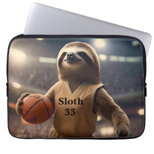Housse Pour Ordinateur Portable Hoops and Hangs : Le Slam Dunking Sloth,