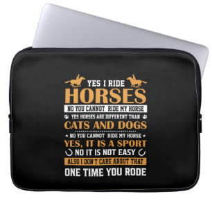 Housse Pour Ordinateur Portable Horse Art Yes I Ride Horses