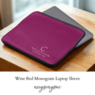 Housse Pour Ordinateur Portable Housse d'ordinateur portable à monogramme rouge vi