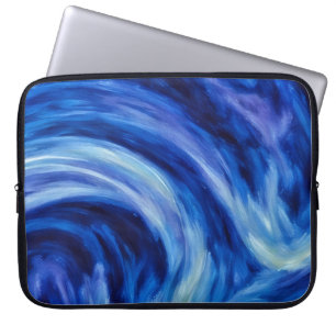 Housse Pour Ordinateur Portable Housse d'ordinateur portable en art abstrait bleu