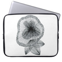 Housse d'ordinateur portable Fleur d'art en ligne