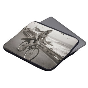 Housse Pour Ordinateur Portable Housse d'ordinateur portable monochrome vintage de