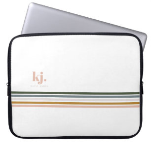 Housse Pour Ordinateur Portable Housse d'ordinateur portable Monogramme Rayures Ré