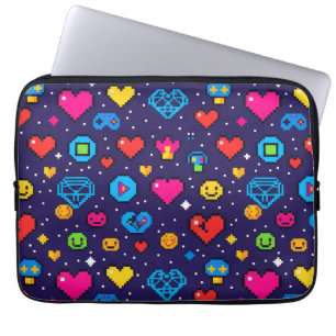 Housse Pour Ordinateur Portable Housse d'ordinateur portable rembourrée Retro Pixe
