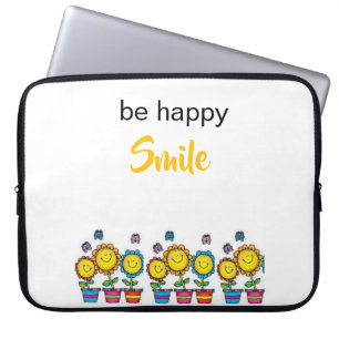 Housse Pour Ordinateur Portable Housse d'ordinateur portable Soyez heureux Tournes