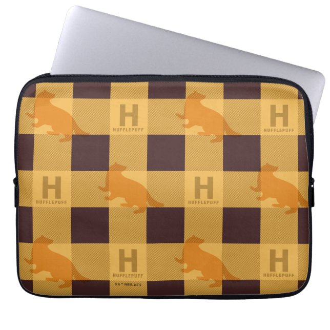 Housse Pour Ordinateur Portable HUFFLEPUFF™ Check Plaid Motif (Devant)