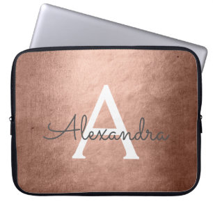 Housse Pour Ordinateur Portable Huile métallique rose Rose Rose Monogramme