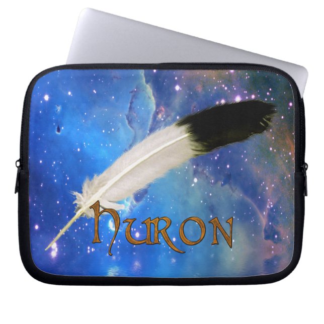 Housse Pour Ordinateur Portable HURON Nation & Feather Space Portable Sleeve (Devant)
