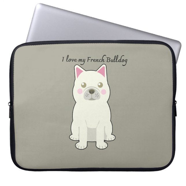 Housse Pour Ordinateur Portable I love my French Bulldog (Devant)