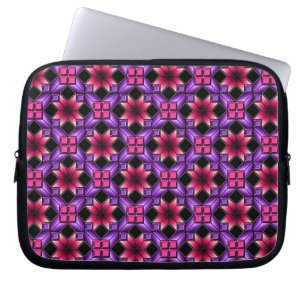 Housse Pour Ordinateur Portable Illusion optique pourpre
