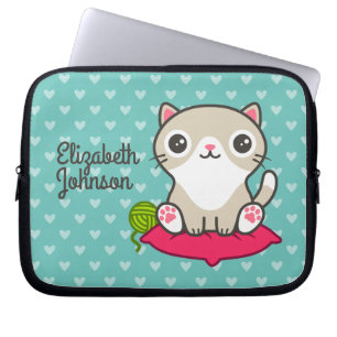 Housse Pour Ordinateur Portable Illustration Cute Kitty