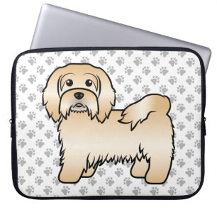 Housse Pour Ordinateur Portable Illustration de chien de dessin animé mignon Havan