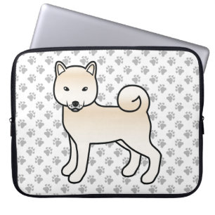 Housse Pour Ordinateur Portable Illustration de chien de dessin animé mignon Shiba