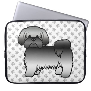 Housse Pour Ordinateur Portable Illustration de chien de dessin animé mignon Shih 