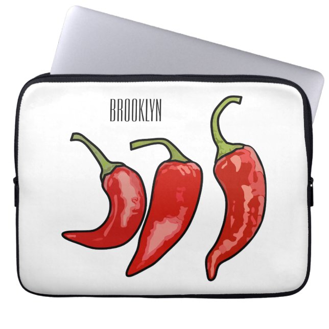 Housse Pour Ordinateur Portable Illustration de chili (Devant)