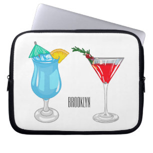 Housse Pour Ordinateur Portable Illustration de cocktail