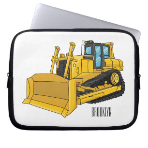 Housse Pour Ordinateur Portable Illustration de dessin animé Bulldozer
