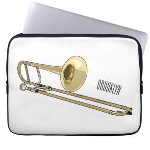 Housse Pour Ordinateur Portable Illustration de dessin animé de Trombone