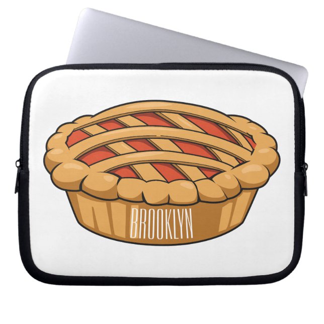 Housse Pour Ordinateur Portable Illustration de la caricature à tarte (Devant)