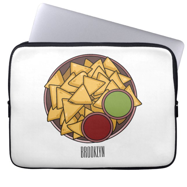 Housse Pour Ordinateur Portable Illustration de Nachos (Devant)