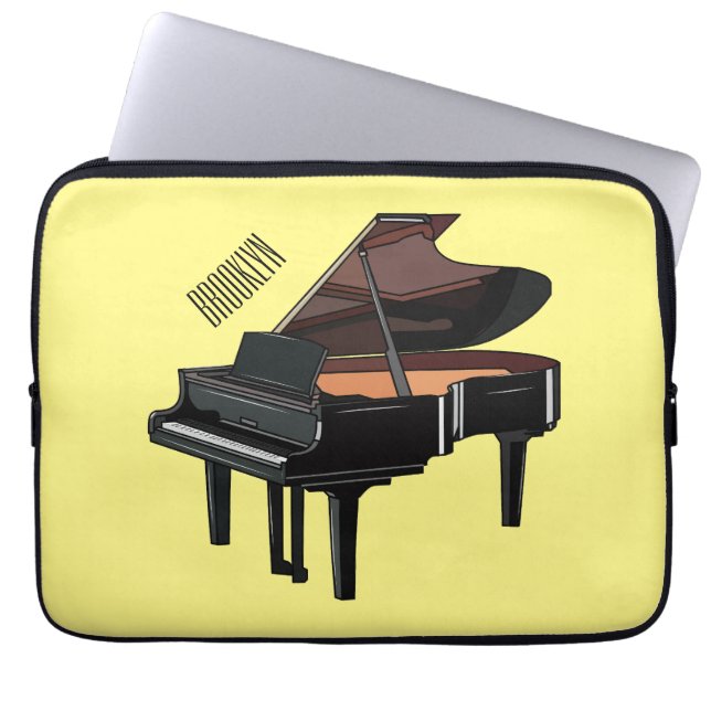 Housse Pour Ordinateur Portable Illustration de piano (Devant)
