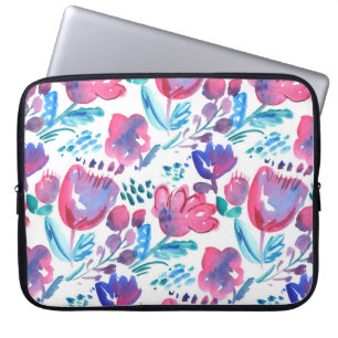 Housse Pour Ordinateur Portable illustration de style boho floral rustique dessiné